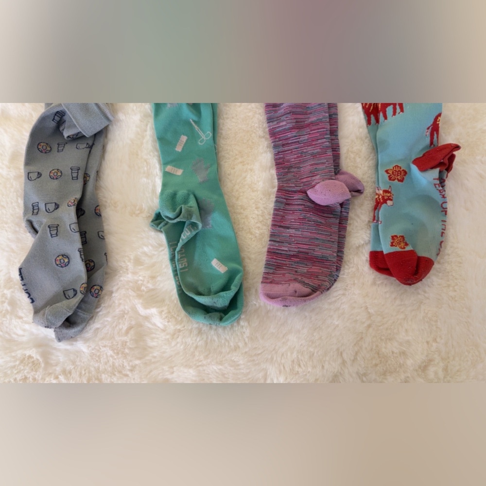 Figs Women's Colorful Socks Set - Gray, Teal, Purple, Red - Picture 3 of 3